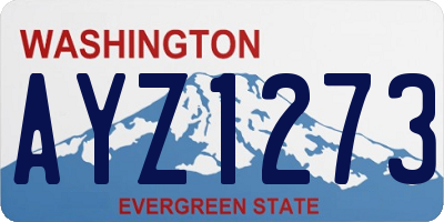 WA license plate AYZ1273