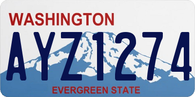 WA license plate AYZ1274