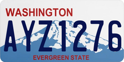 WA license plate AYZ1276