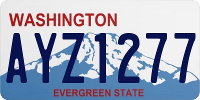 WA license plate AYZ1277