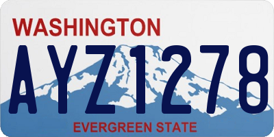 WA license plate AYZ1278