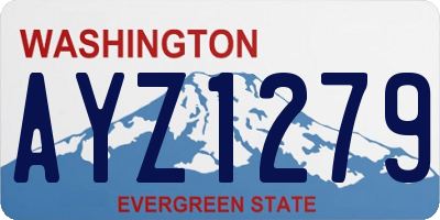 WA license plate AYZ1279