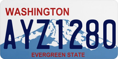 WA license plate AYZ1280