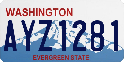 WA license plate AYZ1281