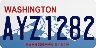 WA license plate AYZ1282