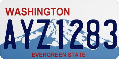 WA license plate AYZ1283