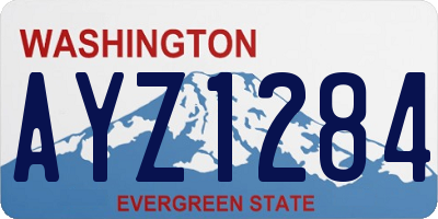 WA license plate AYZ1284