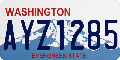 WA license plate AYZ1285