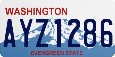 WA license plate AYZ1286