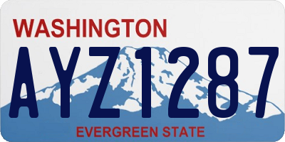 WA license plate AYZ1287