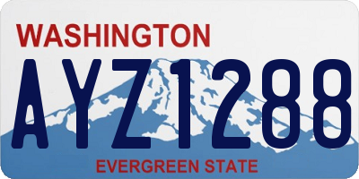 WA license plate AYZ1288