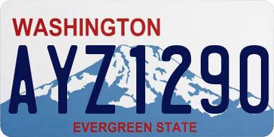 WA license plate AYZ1290