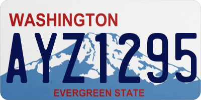 WA license plate AYZ1295