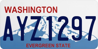 WA license plate AYZ1297