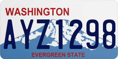 WA license plate AYZ1298