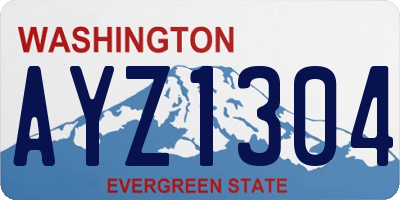 WA license plate AYZ1304