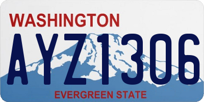 WA license plate AYZ1306