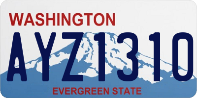 WA license plate AYZ1310