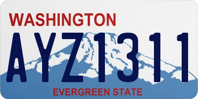 WA license plate AYZ1311