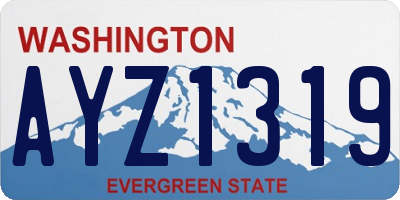 WA license plate AYZ1319