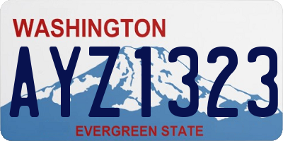 WA license plate AYZ1323