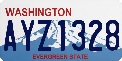 WA license plate AYZ1328