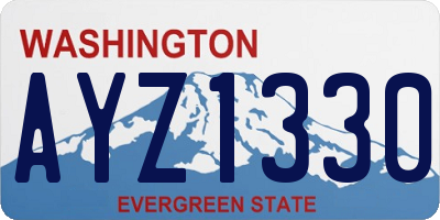 WA license plate AYZ1330