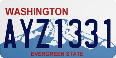 WA license plate AYZ1331