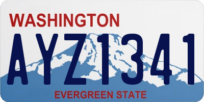 WA license plate AYZ1341