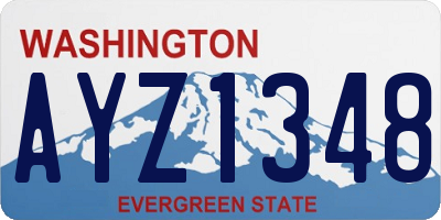 WA license plate AYZ1348