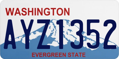 WA license plate AYZ1352