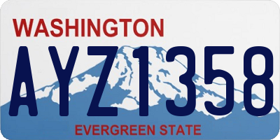 WA license plate AYZ1358