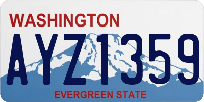 WA license plate AYZ1359