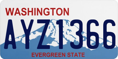 WA license plate AYZ1366