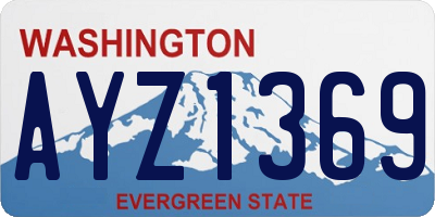 WA license plate AYZ1369