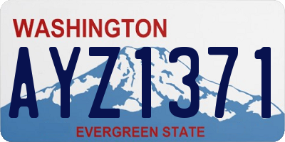 WA license plate AYZ1371