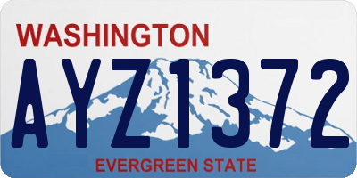 WA license plate AYZ1372