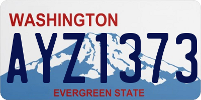 WA license plate AYZ1373