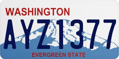 WA license plate AYZ1377