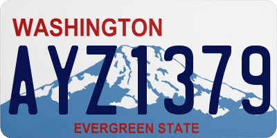 WA license plate AYZ1379