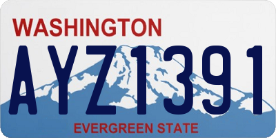 WA license plate AYZ1391