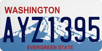 WA license plate AYZ1395