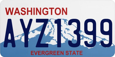 WA license plate AYZ1399