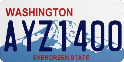 WA license plate AYZ1400