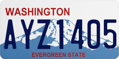 WA license plate AYZ1405