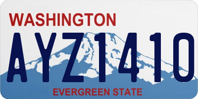 WA license plate AYZ1410