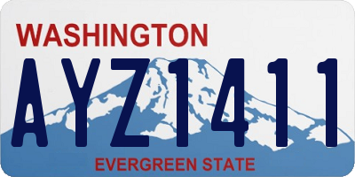 WA license plate AYZ1411