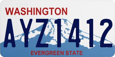 WA license plate AYZ1412