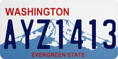 WA license plate AYZ1413