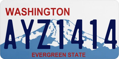 WA license plate AYZ1414